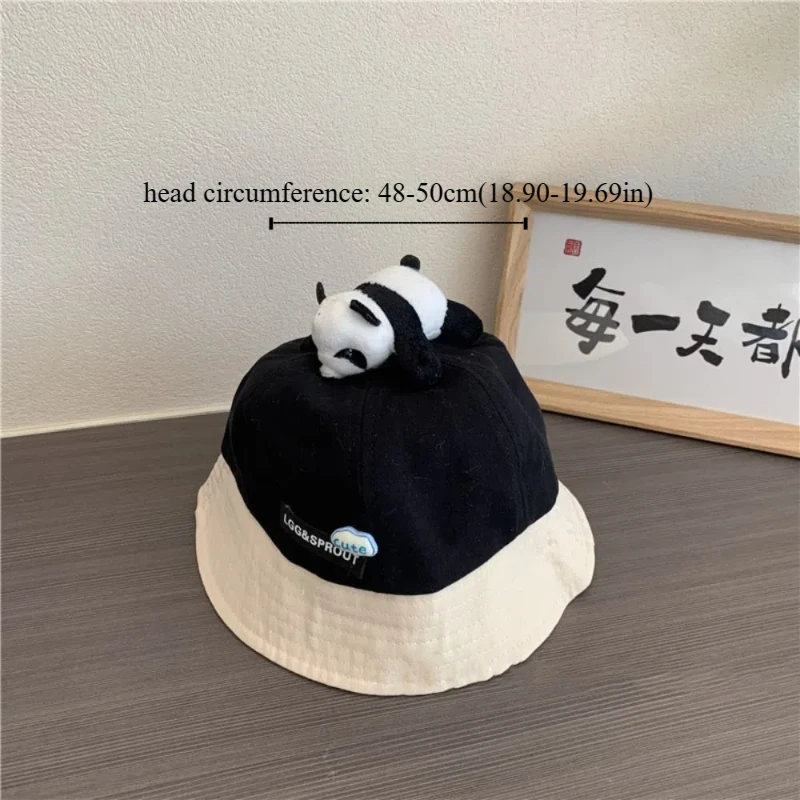 Cappello da pescatore da esterno per bambini con panda carino primavera estate Cappello da sole per bambini per ragazzi e ragazze