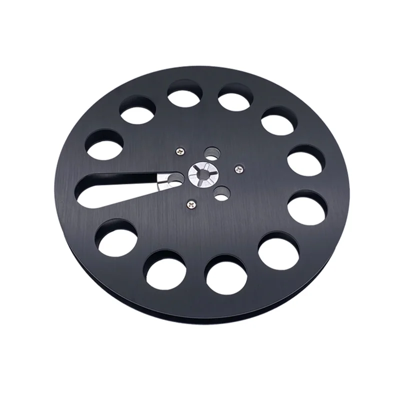 

1PCS New Analog Audio 7Inch X 1/4Inch Metal Tape Reel -NAB HUB Open Reel Audio Aluminum Takeup Reel 7 Inch ( Black)