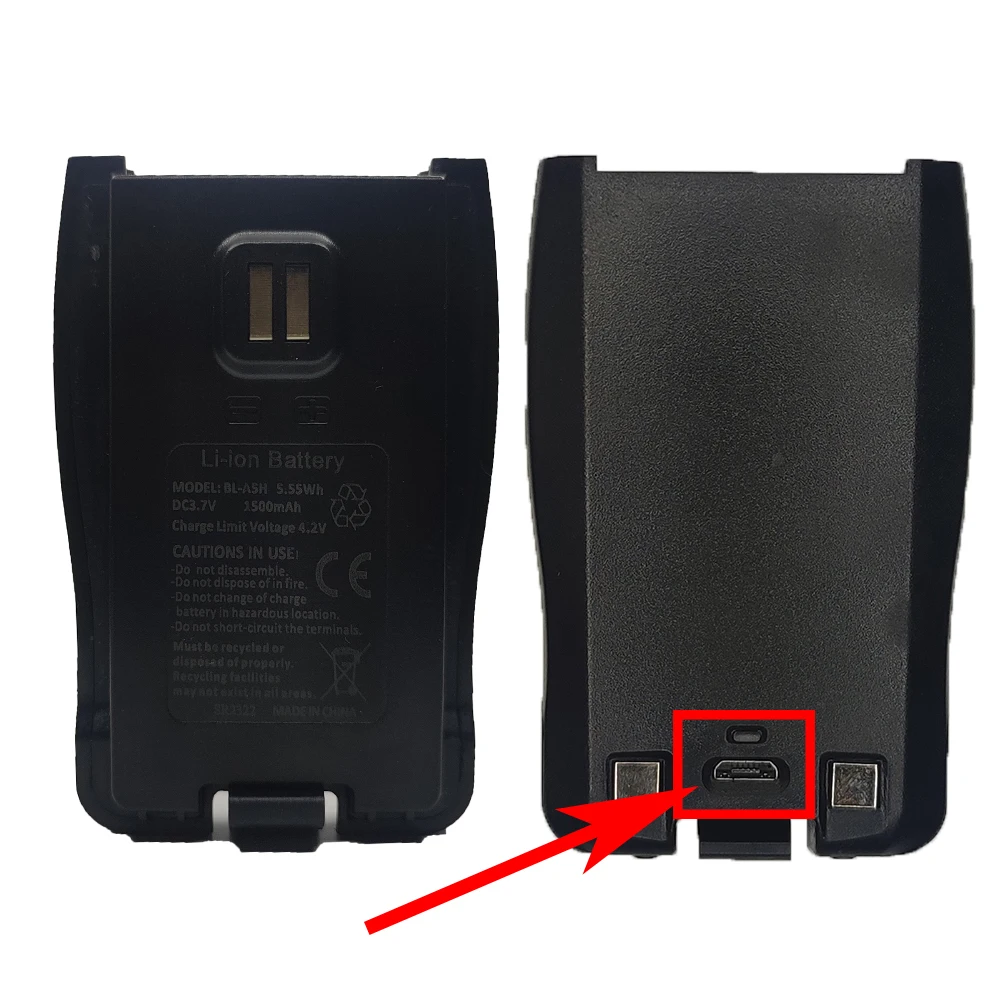 

Baofeng BF-A5H Walkie Talkie Battery Supporting USB Cable Charging A5 Accessories Lithium Rechargable Battery 1500mAh New