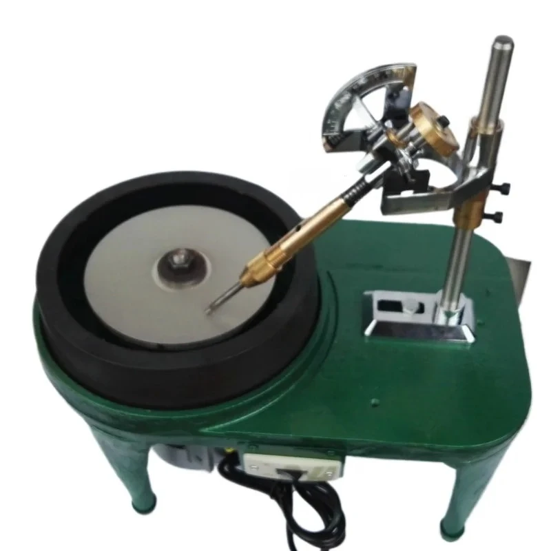 Jewelry stone processing, grinding angle machine, flat grinding facet, mechanical knife sharpener seal