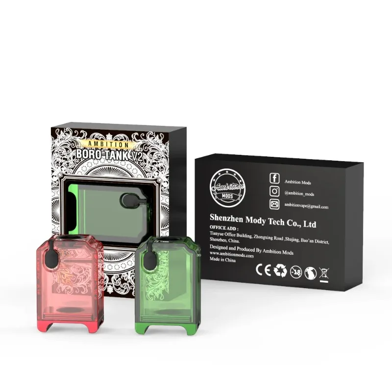 100% Original Ambition Mods Boro Tank V2 Boro Device for All Bridge RBA BB Mod Billet Box/SVA/KBRS Boro Mods E Cigarettes Smoke