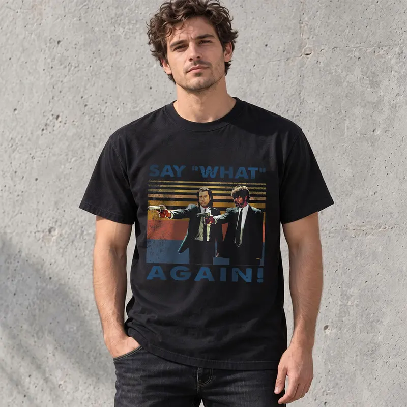 Pulp Fiction Movie Graphic T Shirt, Vintage 90s Retro Film Print Tee, Quentin Tarantino Classic Cinema Unisex Short Sleeve Shirt