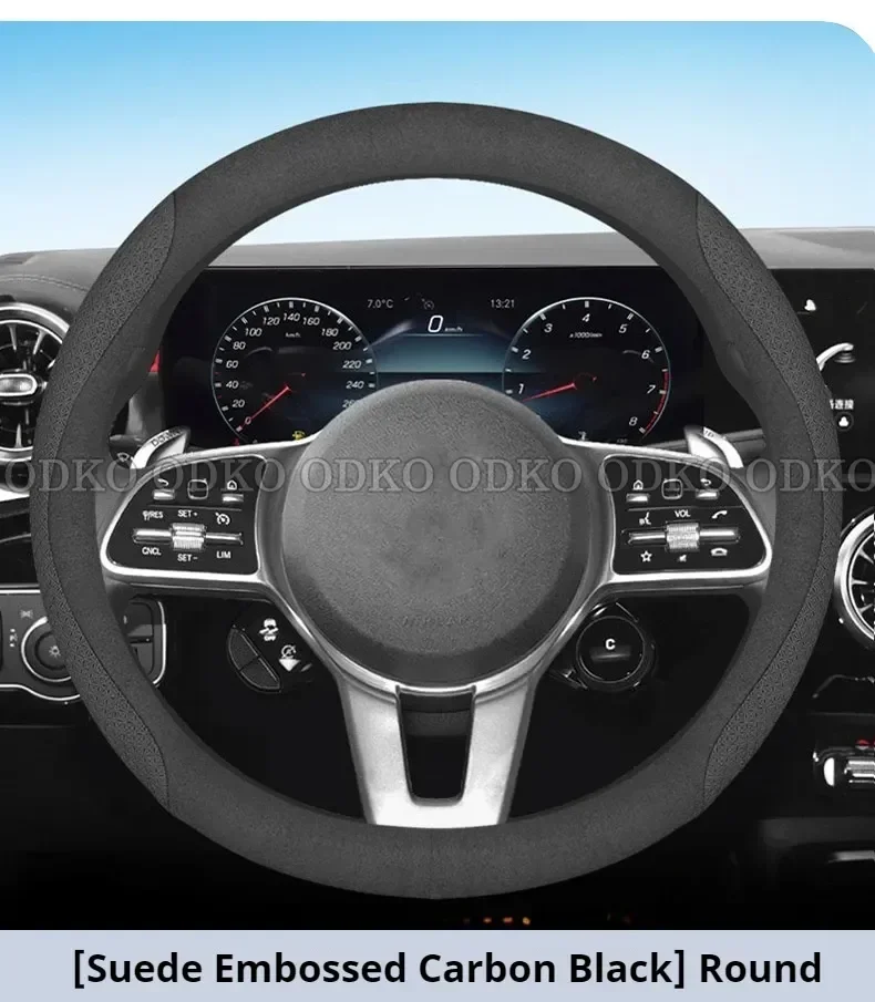 

Car Steering Wheel Cover For Suzuki Jimny Samurai Swift Sx4 Grand Vitara Pu Leather Steering Protector Anti Scratch Non-slip