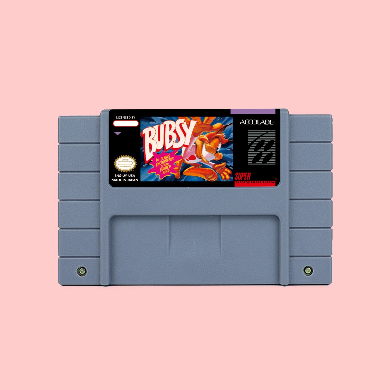 Bubsy in - Claws Encounters of the Furred Action Game Cartridge For SNES 16bit NTSC USA PAL EUR Game Consoles Card