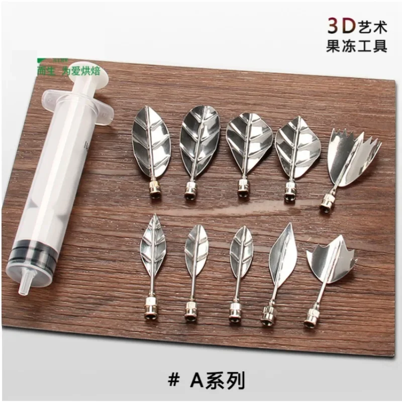 22Pcs Stainless Steel Gelatin Jelly Art Tools Set, 3D Flower Leaf Molds for Jello, Pudding, Cake Decorating