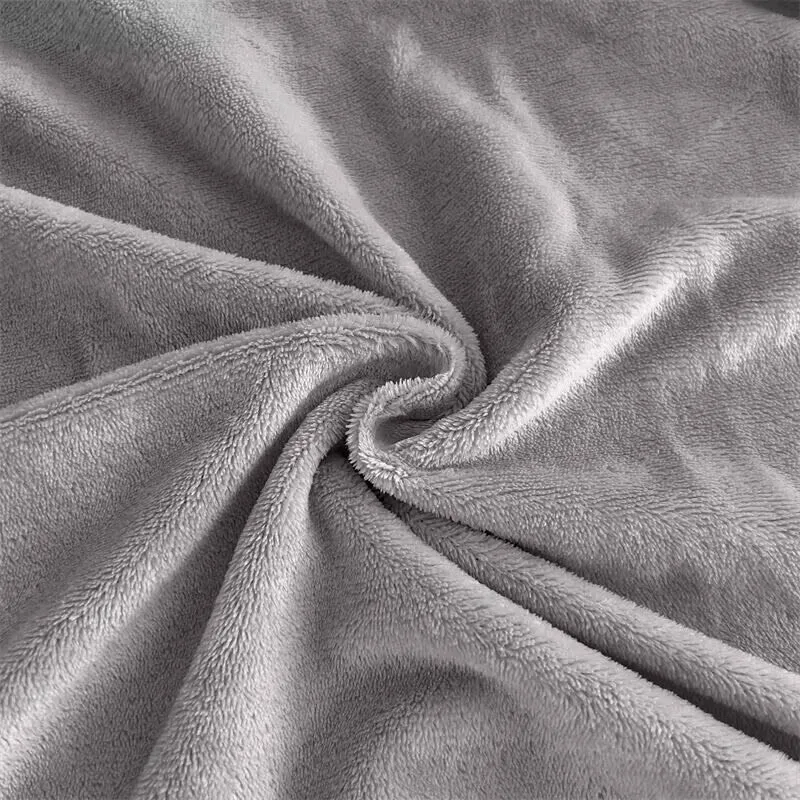 Single/Double/King Size Plush Bedspread Milk Fleece Fitted Sheet Solid Color Elastic Full Coverage Bedding Mattress Protector