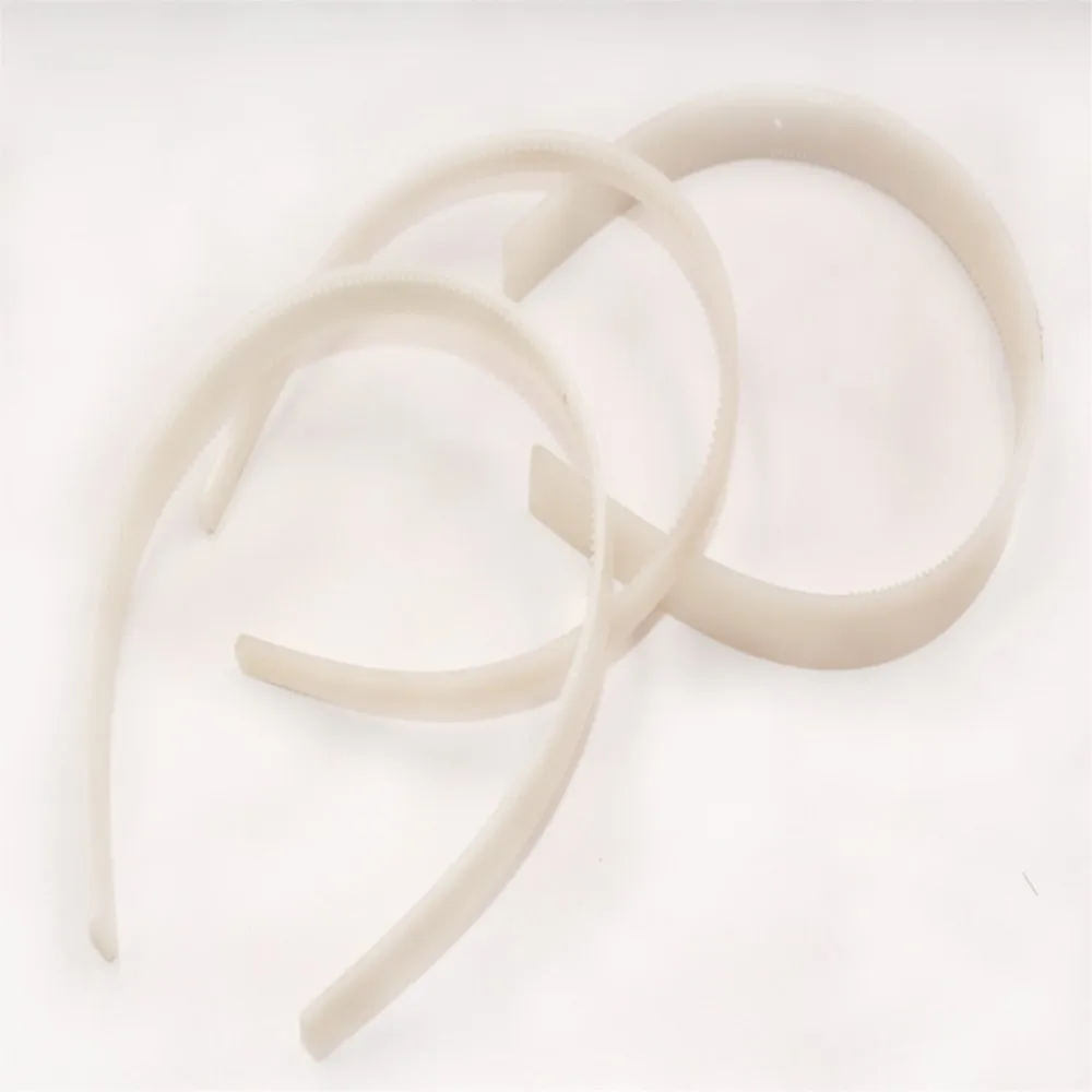 10pcs White Plastic Headbands Blank No Teeth Hair Bands for DIY Hair Jewelry Craft Making Supplies Accessories Women Girls