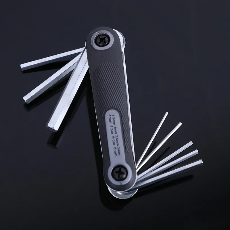 8 in 1 Flat Hex Key Torx Wrench Set Phillips Slotted Screwdriver Allen Key Portable Folding Hexagonal Wrench Kit Tools Set