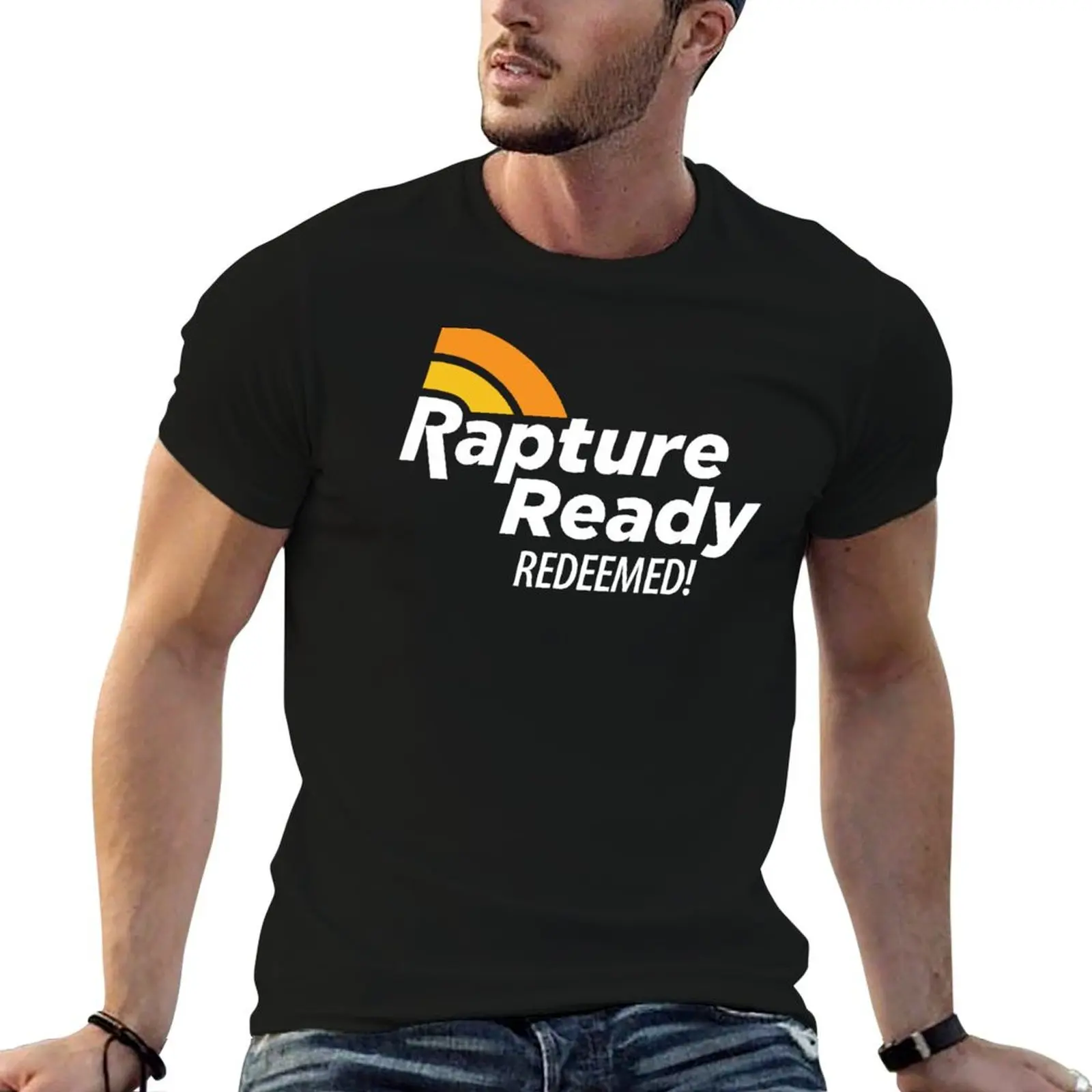 Prêt pour le plaisir! (Texte blanc) T-shirt décontracté tendance à manches courtes