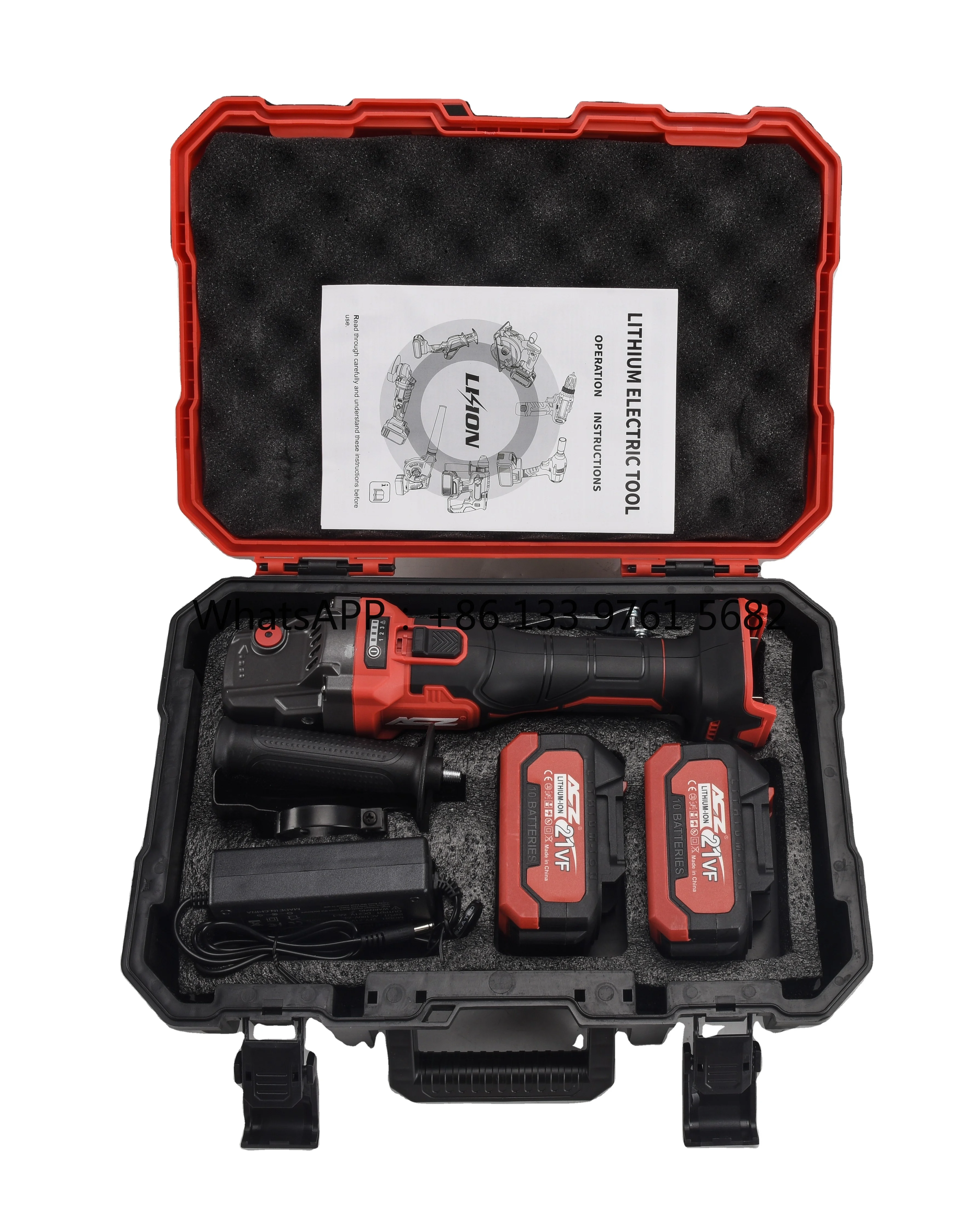

220V Industrial Two Electric and One Charging Brushless Lithium Electric Angle Grinder
