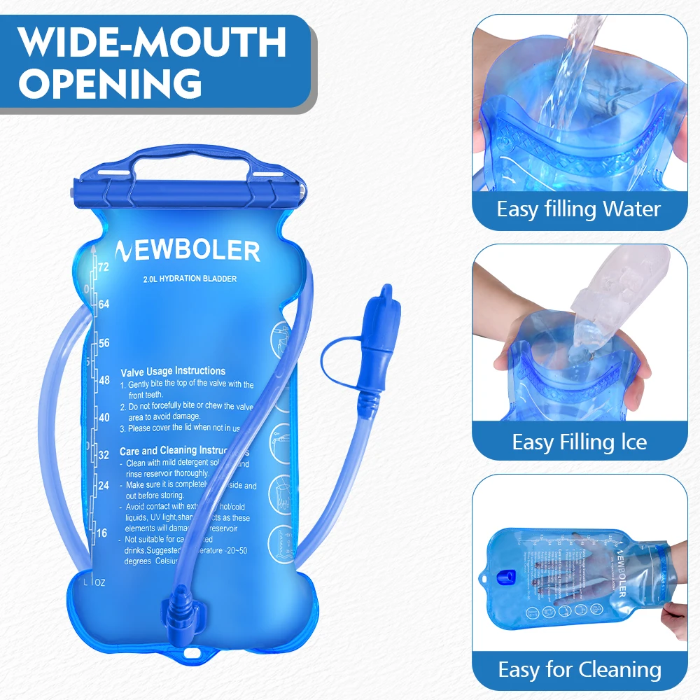Wasserblasenbeutel, Wasserreservoir, Trinkrucksack, 1 l, 1,5 l, 2 l, 3 l, Aufbewahrungstasche, BPA-frei, laufende Trinkweste, Rucksack – Detail 8