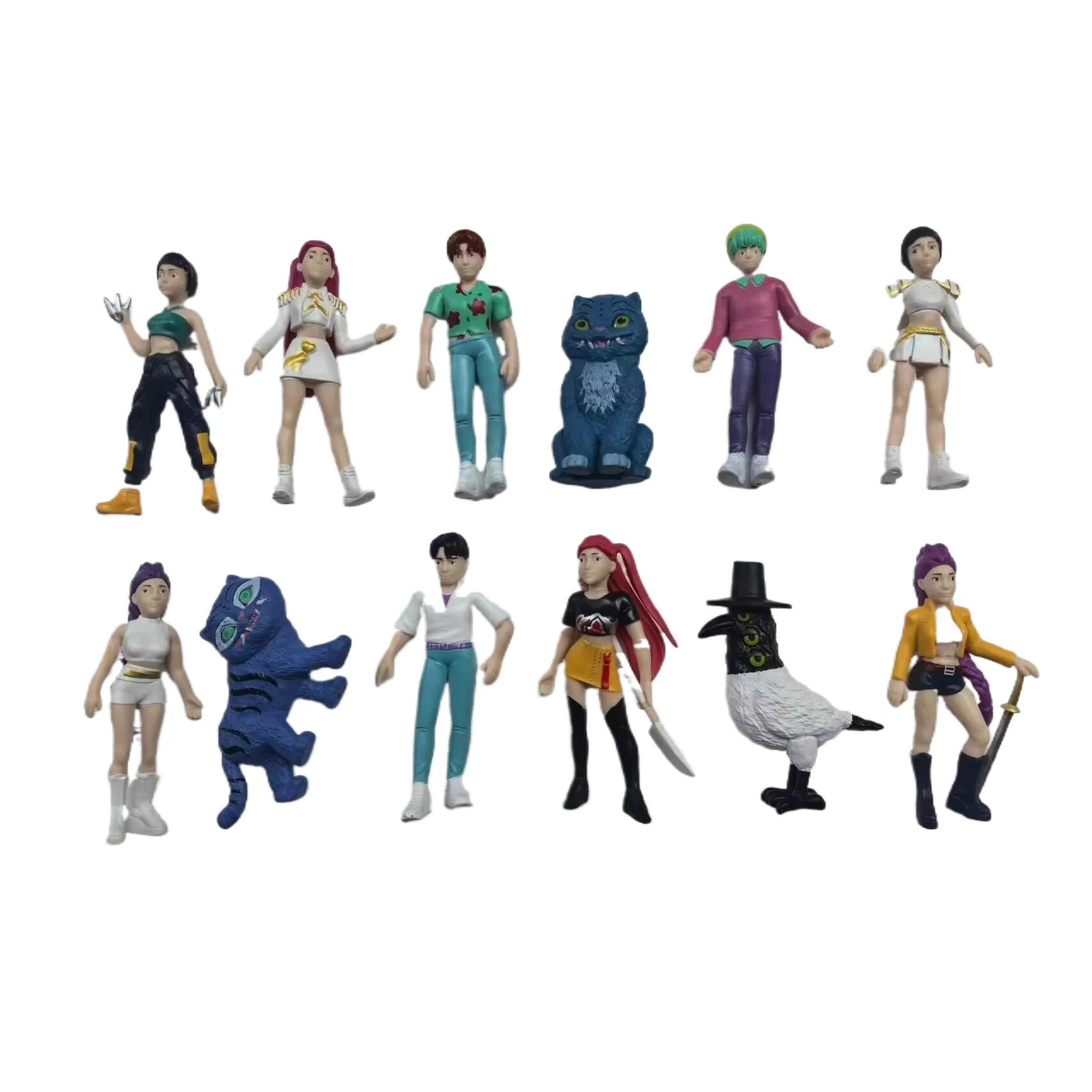 Demon Hunters Figures Huntrix Figures Kpop Demon Hunters Figure Toy Derpys Tiger Rumi Italian Brainrot Figurine Ornament