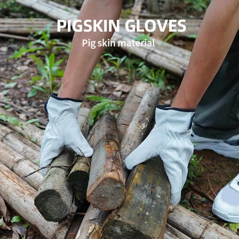 強化された手のひらを備えた厚みのある作業手袋熱い物体を扱うための高いグリップ屋外調理工業用-f19e