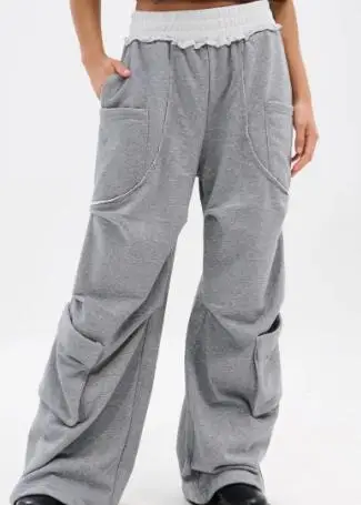 

Американские спортивные штаны, двусторонние брюки, персонализированные повседневные брюки Y2K, уличные модные повседневные спортивные штаны в стиле ретро в стиле хип-хоп