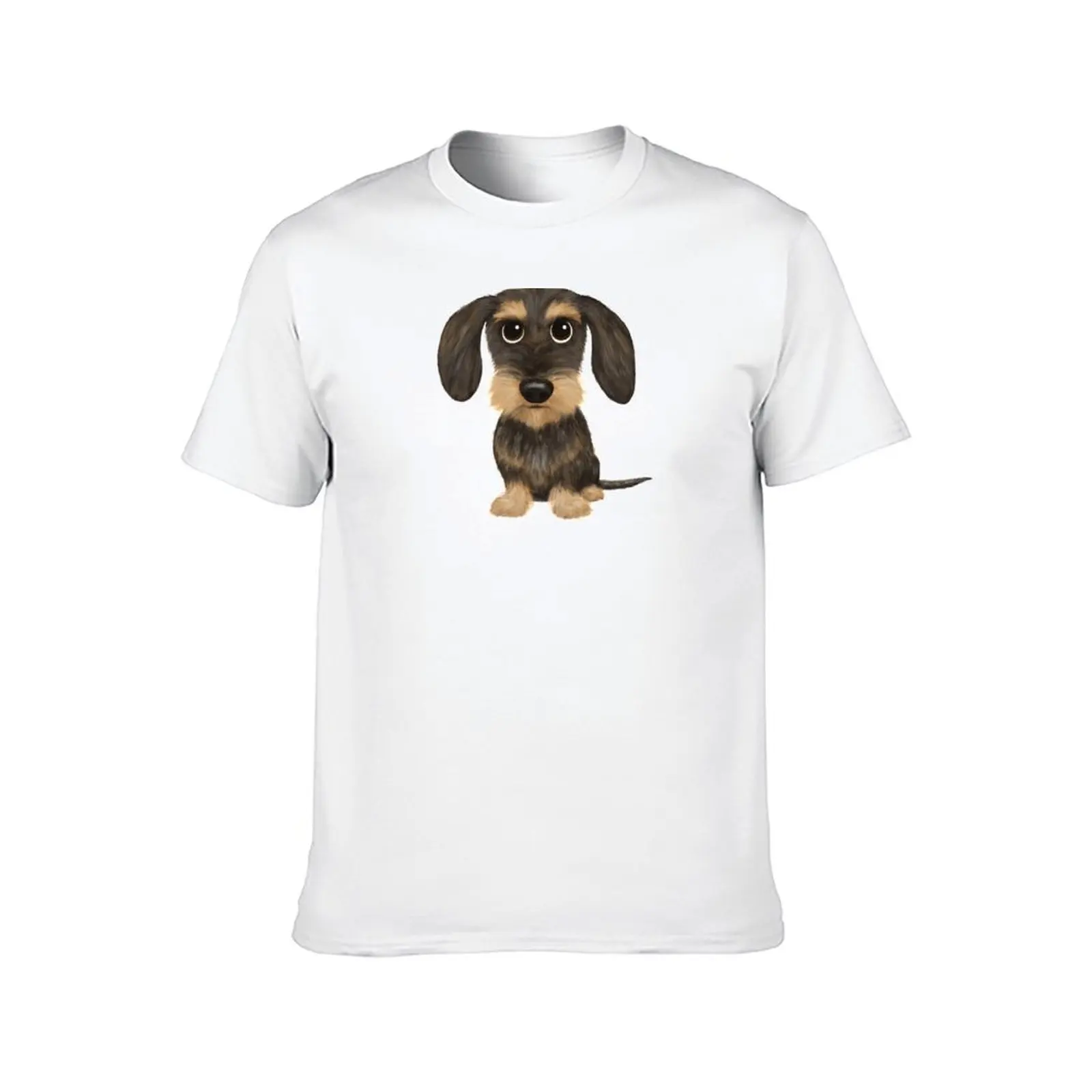 Wirehaired Dachshund | Cute Wire Haired Wiener Dog | Wild Boar and Tan Teckel T-Shirt man t shirt designer T-Shirt