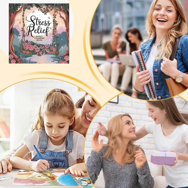 Livres de coloriage pour adultes, relaxation, soulage le Stress, amusant, Portable, affirmation, jouet de coloriage, stimule votre humeur