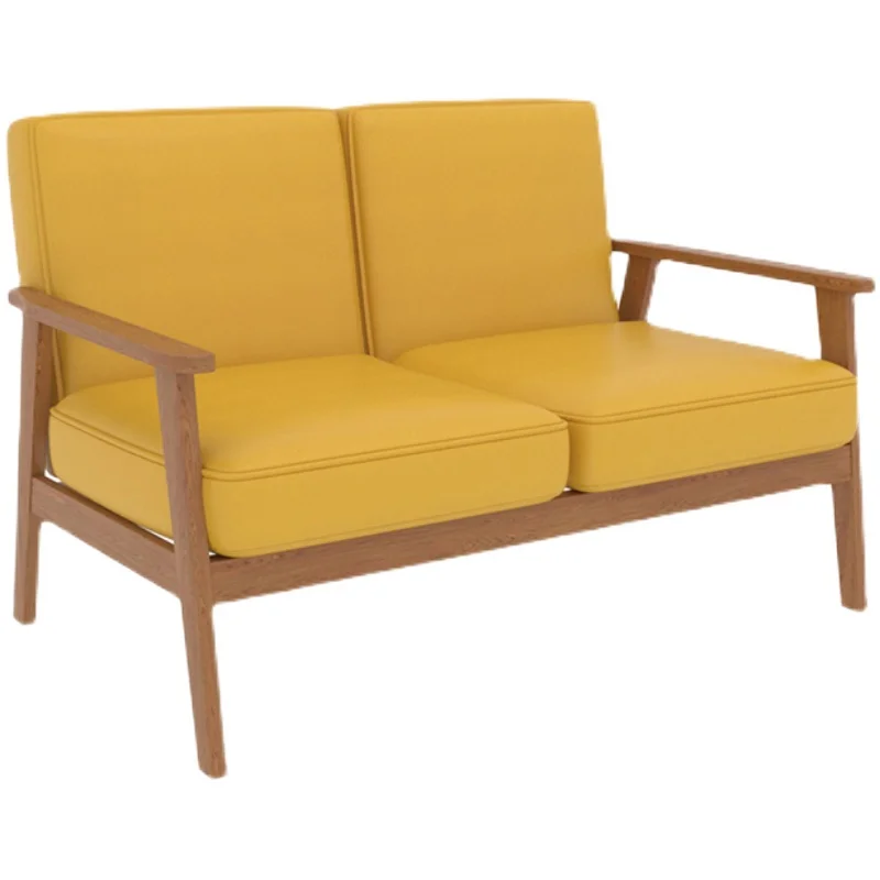 

Solid wood leisure coffee shop table and chair rest area to negotiate card seat simple cake milk tea shop double sofa