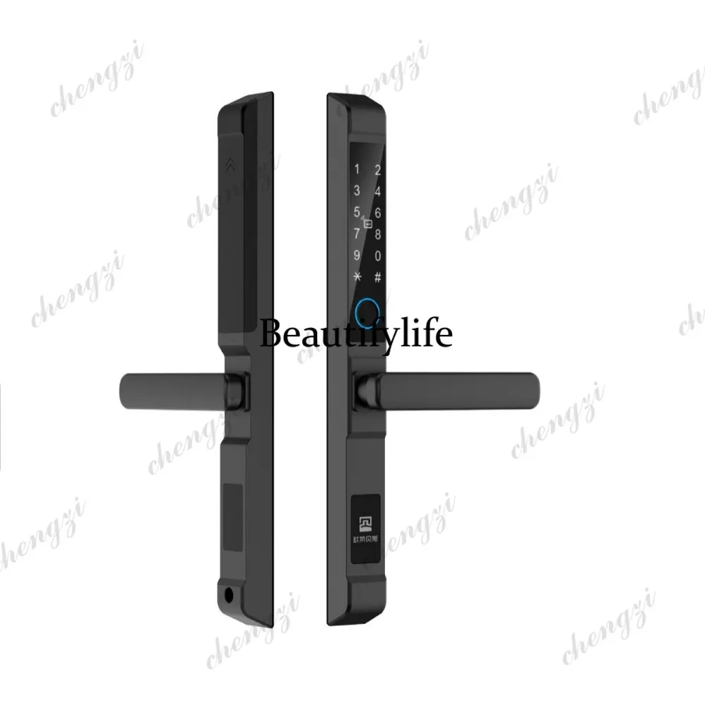 Password lock Aluminum alloy door Fingerprint lock Smart lock Fingerprint steel plastic door password