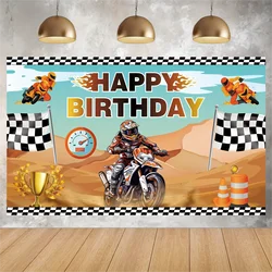 Motocross and motocross themed birthday party backgrounds, perfect for racing fans