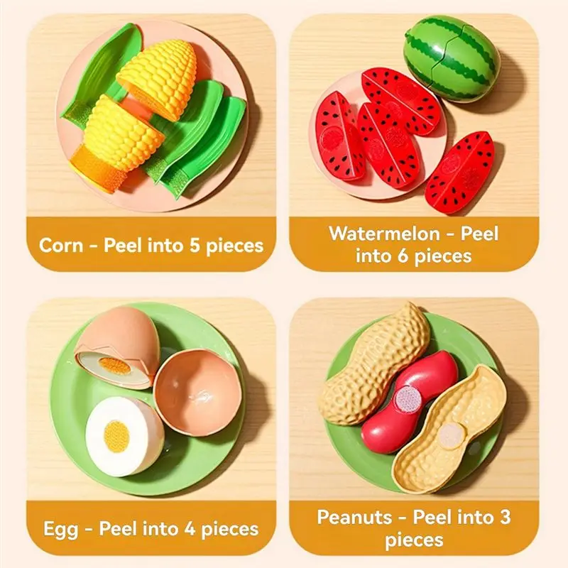 Kinder Obst und Gemüse Gemüse Spielküche Früherziehung Interaktives Spiel für Kinder-Y44A