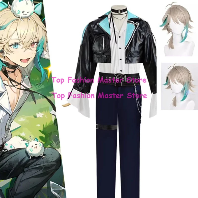 

Vtuber AZA Cosplay Anime VirtuaReal Costume Idol Stage Aza Coat Uniform Suit Halloween Party Play Outfit for WOman Man