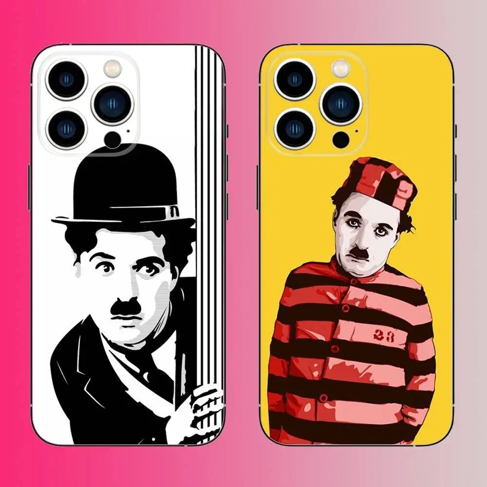

Charlie C-Chaplin Phone Case For iPhone 16,15,14,13,12,11,Pro,Max,Plus,Mini,X,XS,XR,8,7,6,S,SE Soft Black Case
