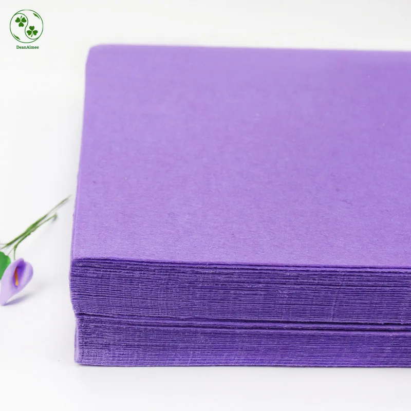 Violet Purple Color DIY Felt Sheet 30X30CM Needlework Pure Color Cloth Sewing Fabric DIY Felt Craft For Festival Home Decoration