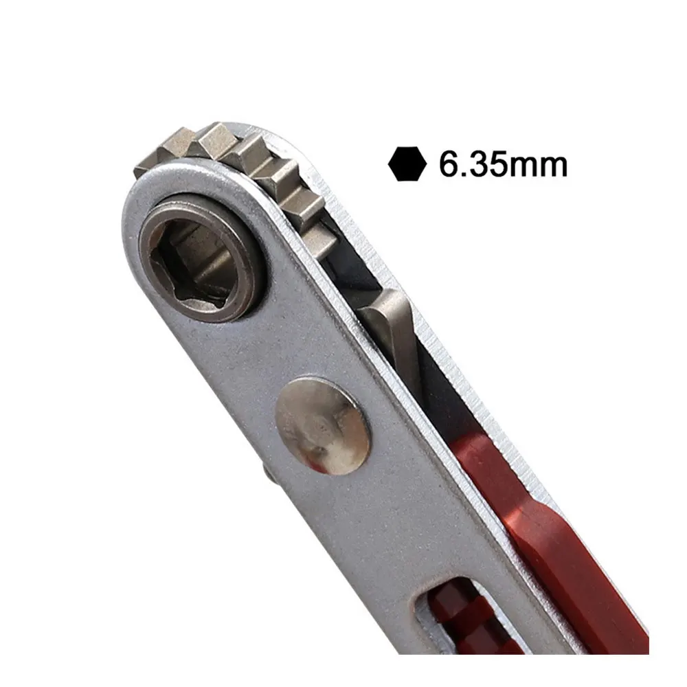 Binoax Hexagon Ratchet Spanner Wrench 10 Pcs Drive Screwdriver Bit 1/4inch Mini Quick Release Socket Tools Handle Repair Wrench