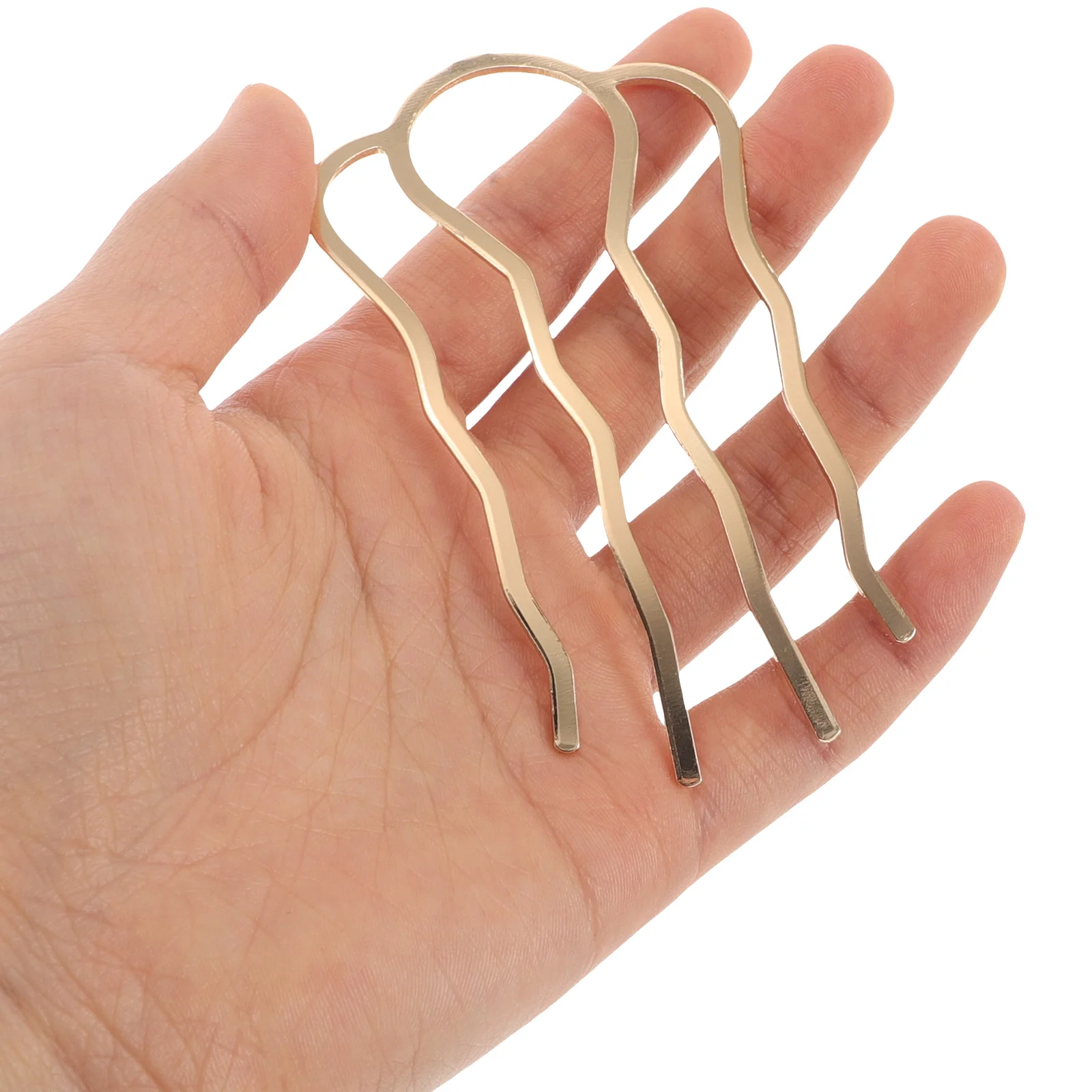 

2 pcs 4-Teeth U-Shaped Vintage Hair Combs Zinc Alloy Bun Sticks For Women Updo Chignon Pins Bridal Wedding Hair Styling Tools