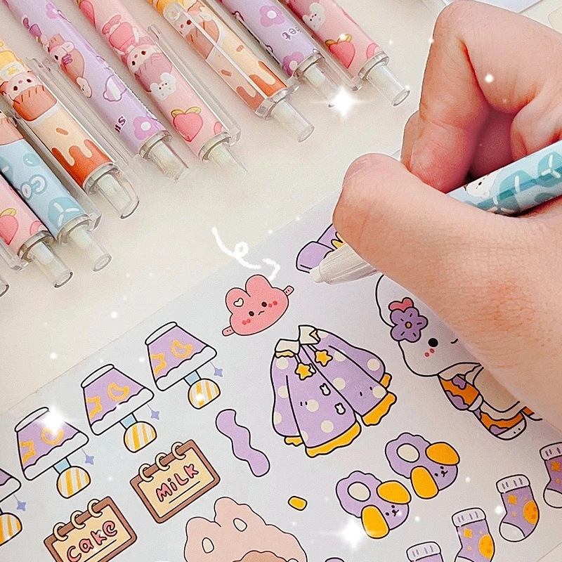 Cuchillo de utilidad de dibujos animados, cuchillo de talla de cerámica portátil dulce para álbum de recortes, diario, pegatina, abridor de letras, suministros para estudiantes