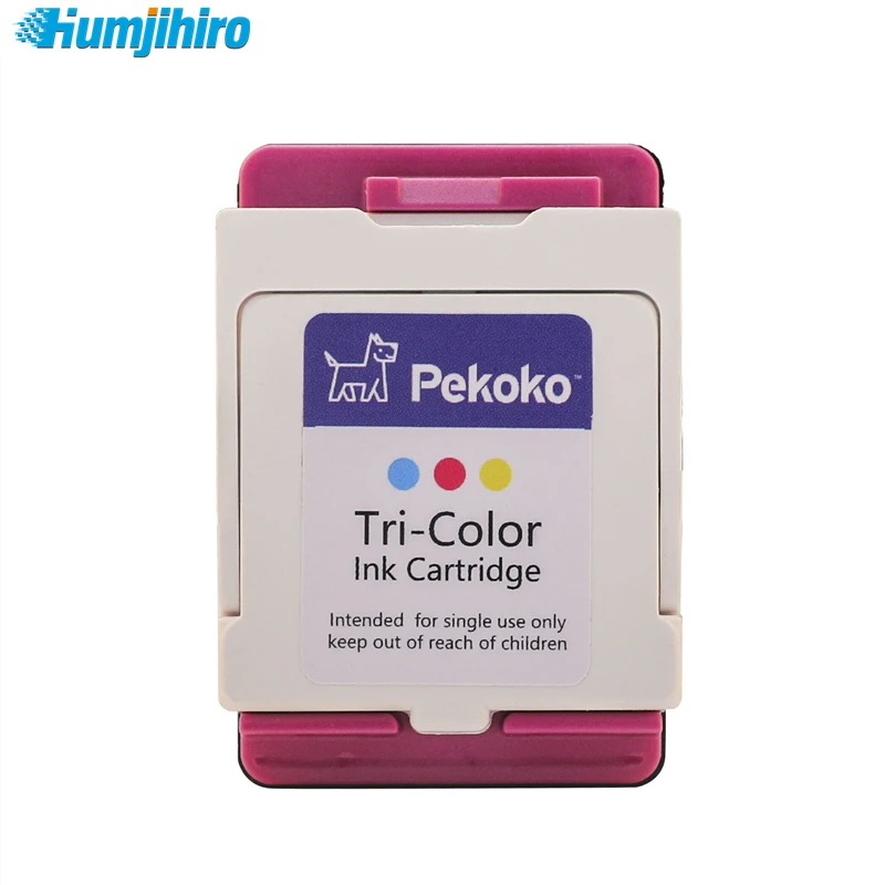 Pekoko Tri-Color Ink Cartridges Mini Inkjet Printer Ink Cartridge for Pekoko