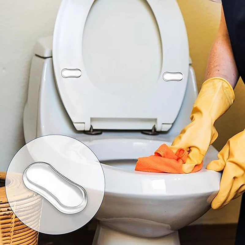 Durable Silicone Toilet Seat Bumper Shockproof Toilet Seat Lid Pads Bathroom Replacement Parts Strong Adhesive Protective