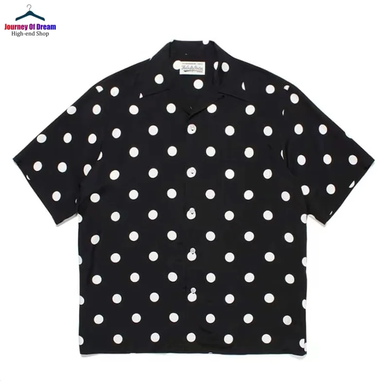 Trend AI Summer Brand Clothing High quality 1:1 Print Embroidery Hip Hop Fashion Mens Womens WACKO MARIA Shirt