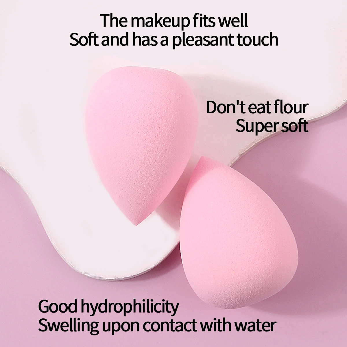 100/50/30/25/20/12 Stück XL Super Günstige Große Weiche Make-up Schwämme Beauty Egg Set, Kein Puderansammeln Tragbares Make-up Werkzeug – Detail 7