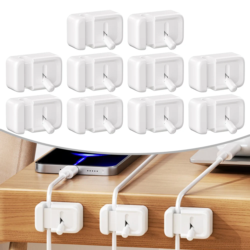 10Pack Desktop Wire Organizer with Lever Switch for Easy Cable Management Suitable for Cords Less Than 6mm Diameter