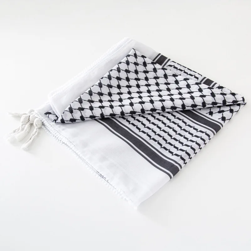 Square Hijab Arab Shemagh Muslim Men Head Scarf Saudi Keffiyeh Scarves Shawl Islamic Clothing Male Turban Bandana Masculina