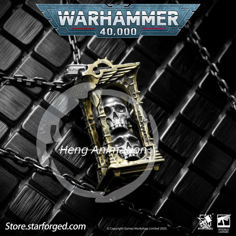 

Ожерелье Stellar Forge Warhammer 40K: Подвеска «Череп Храма» — Модный Аксессуар, Незаменимый Элемент Стиля