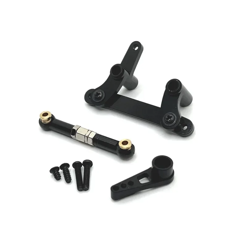 RC카 메탈 업그레이드 스티어링 어셈블리 및 서보 암 링크 로드 (SCY 16101 16102 16103 16104 16106 16201 JJRC C8805 예비 부품용)