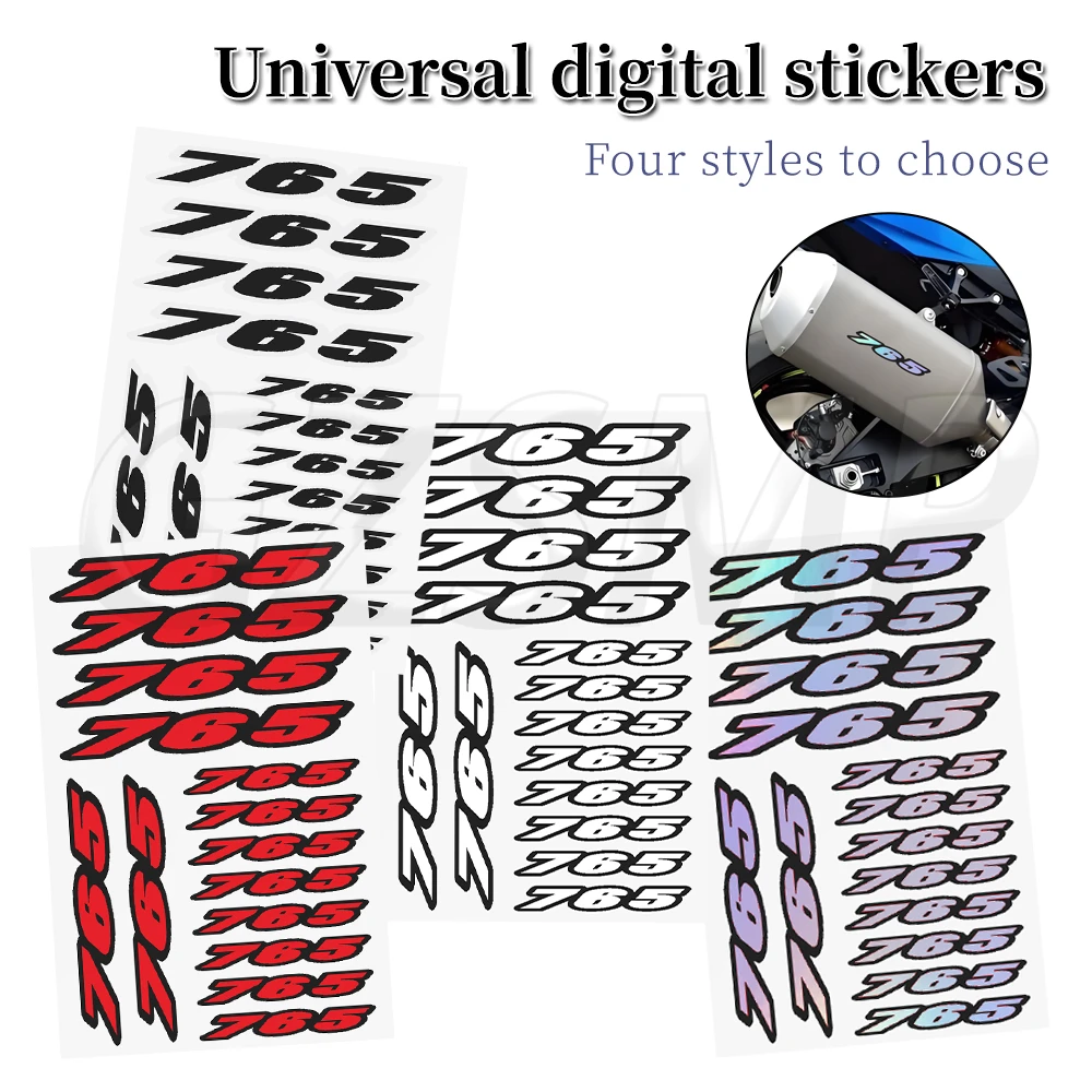 

Наклейки-декали универсальные для кузова мотоцикла, номер 765, подходят для TRIUMPH Street Triple 765 S R Low Daytona Moto2 765