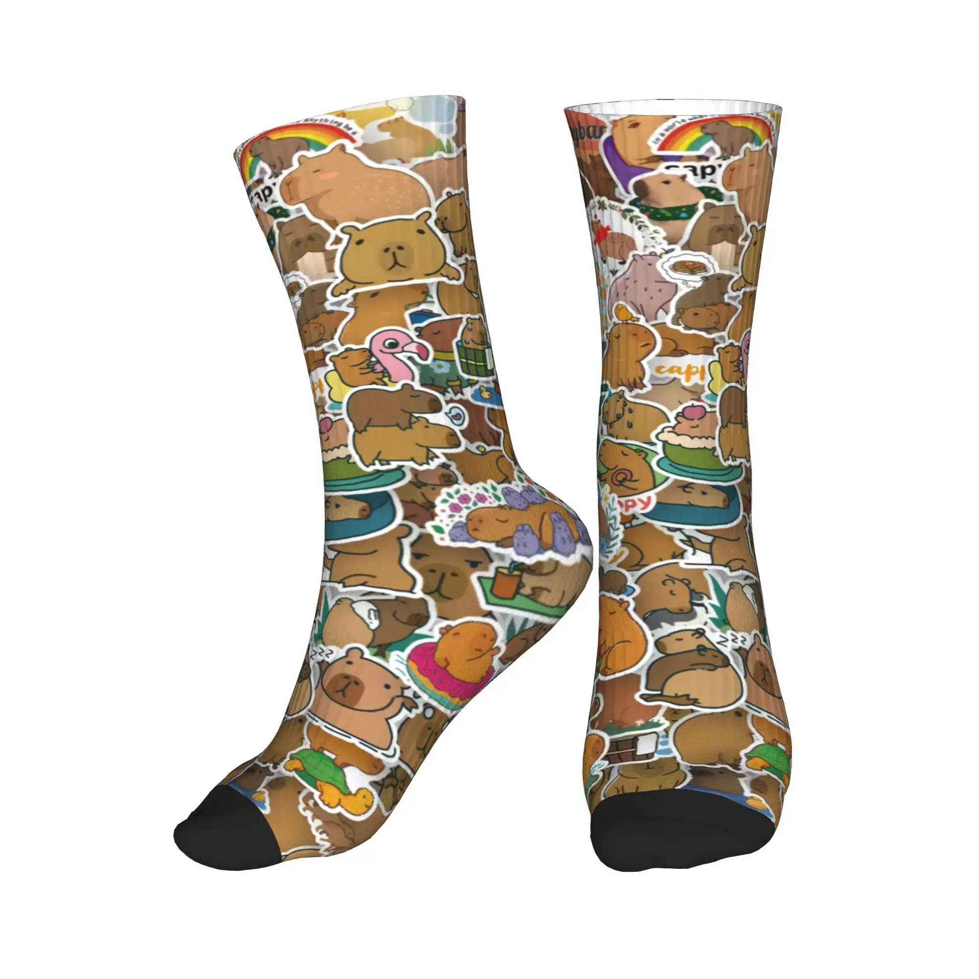 

Cute Giant Cavy Capybara Collage Dress Socks Men Women Warm Fashion Novelty Crew Socks