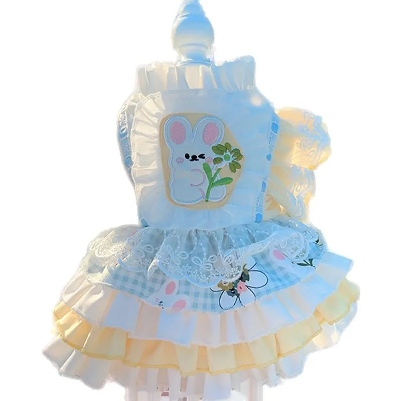 

Pet Clothes Lolita Dog Skirt Small Dog High Quality Embroidered Dog Clothes for Small Dogs