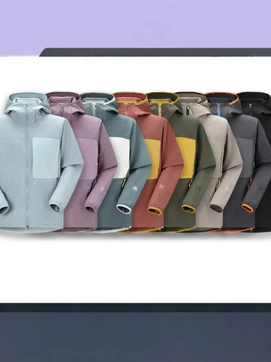 

Outdoor Autumn Winter Light Hiking Cam Jaet Casual Couple Sle Men Women Hooded Fce Coat Open Cardigan Outerwear