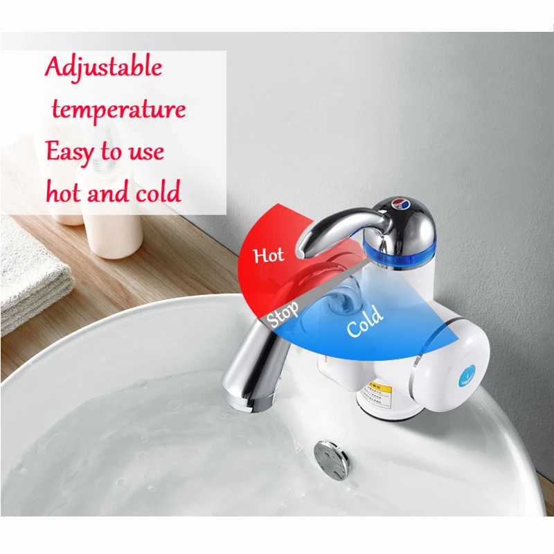 Kbxstart 3000W Instant Electric Water Heater Instant Hot Faucet Kitchen Electric Tap Water Heating Instantaneous Water Heater