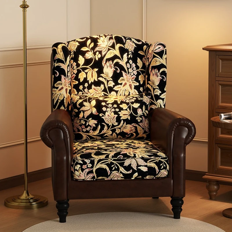 Retro American style living room chairs comfortable soft advanced luxury sofa chair aesthetic pattern кресло home furniture