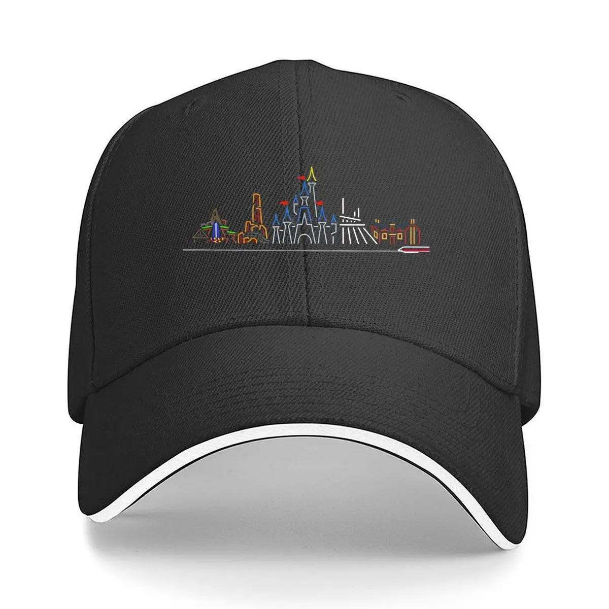 

Amusement Park Minimalist Art Print Sandwich Baseball Cap