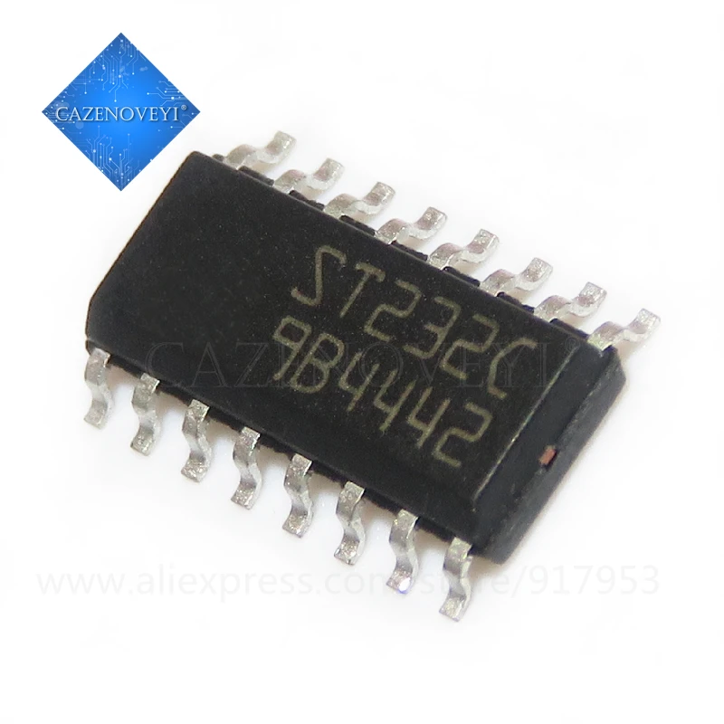 10pcs/lot ST232CDR ST232C ST232 SOP-16 Transceiver chip In Stock