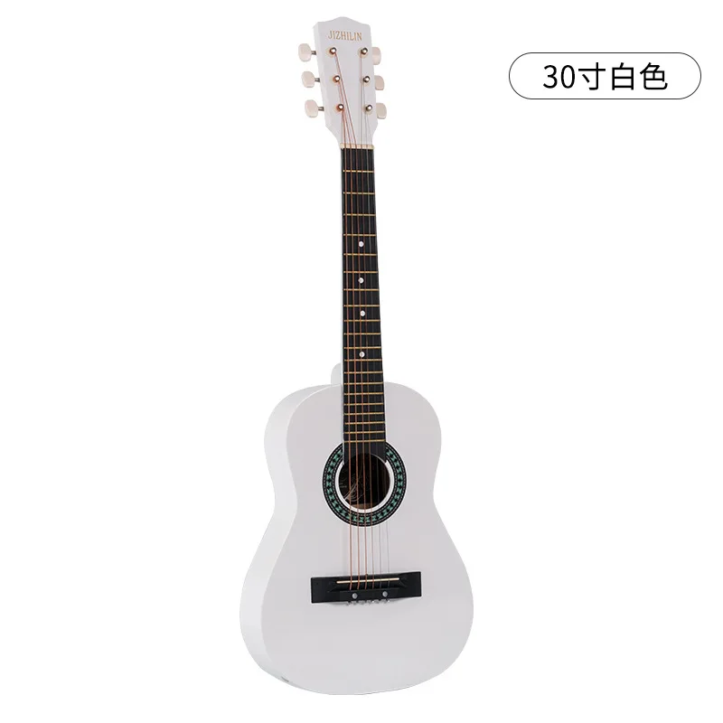 30 Inch Fillet Folk Guitar for Beginners Adults Children Simple Basswood Handmade Portable Stage Performance Musical Instrument