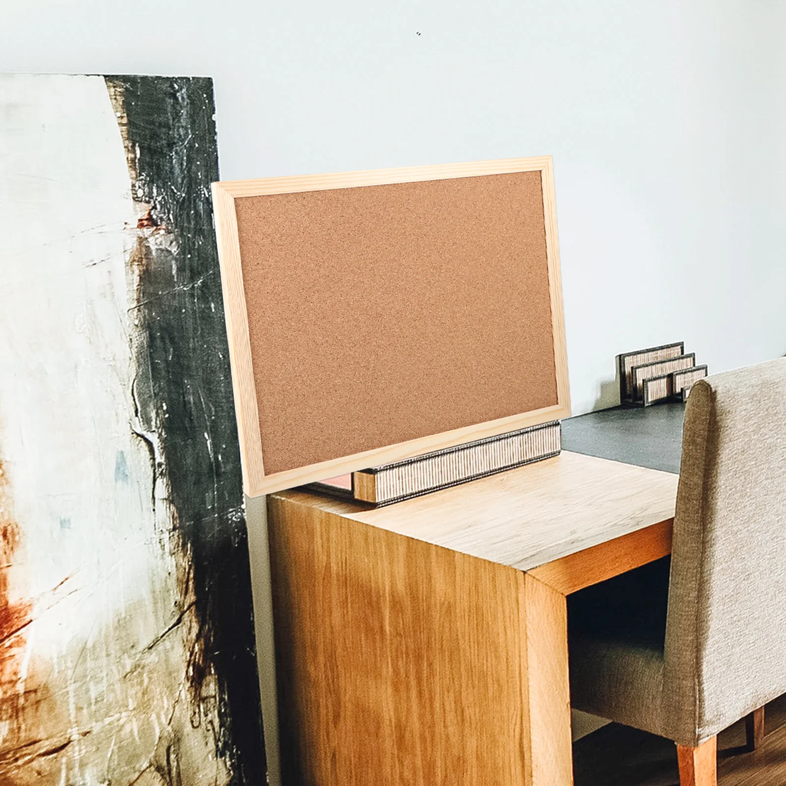 1 set 1 Set Photo Wall Sticker Linen Bulletin Display Corkboard Office Notice Board Reminder Message Board For Home Decoration