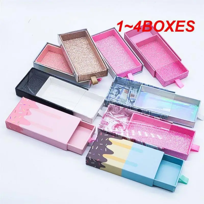 1~4BOXES Candy Box Fashion All-match For Kids Party 11.5×6×2cm Paper Home Storage Eyelash Ice Cream Box Cute Baby Beautiful