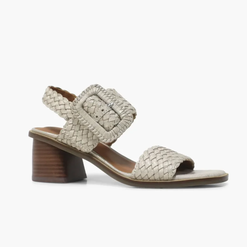 

Spain 2024 Summer Handwoven High-Heeled Sandals For Women